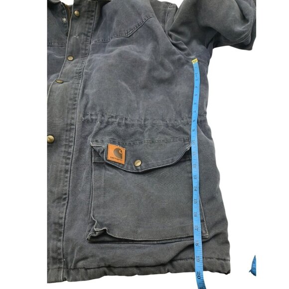 Vtg Carhartt Jacket Men 2XL Charcoal Chore Gorpcore Workwear C46PTL Duck Canvas - Picture 8 of 12